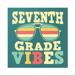 Back to School 7th Grade Vibes Posters and Art